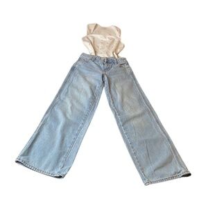 PacSun Blue Flare Wide Leg Jeans